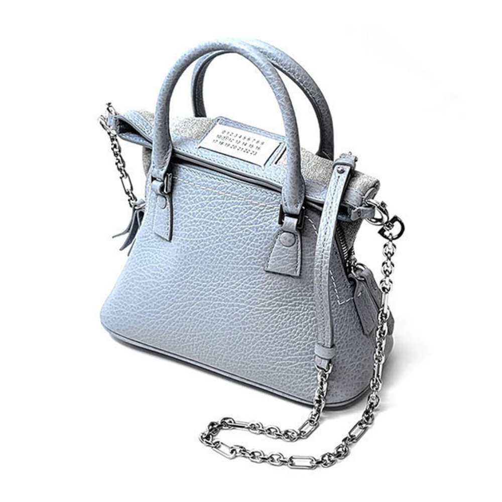 Maison Margiela 5AC Micro Grainy Leather Handbag Pale Blue
